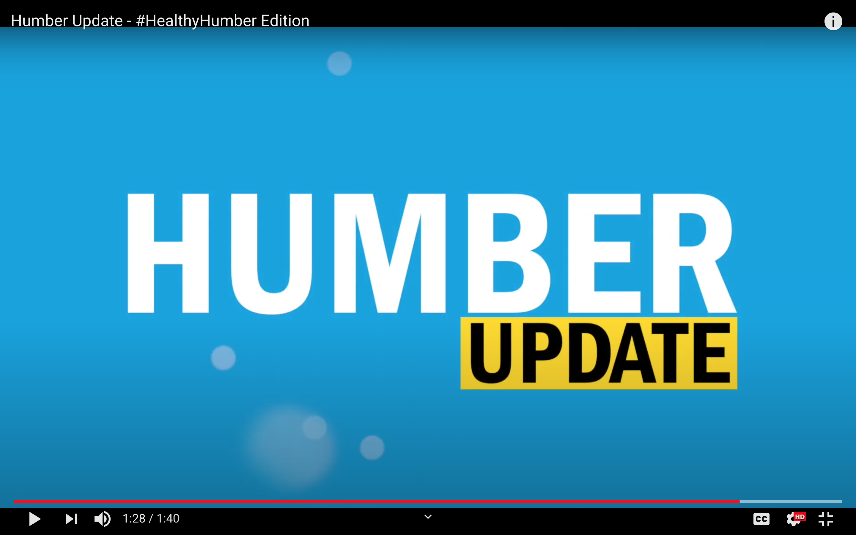 Humber Update HealthyHumber Humber Today